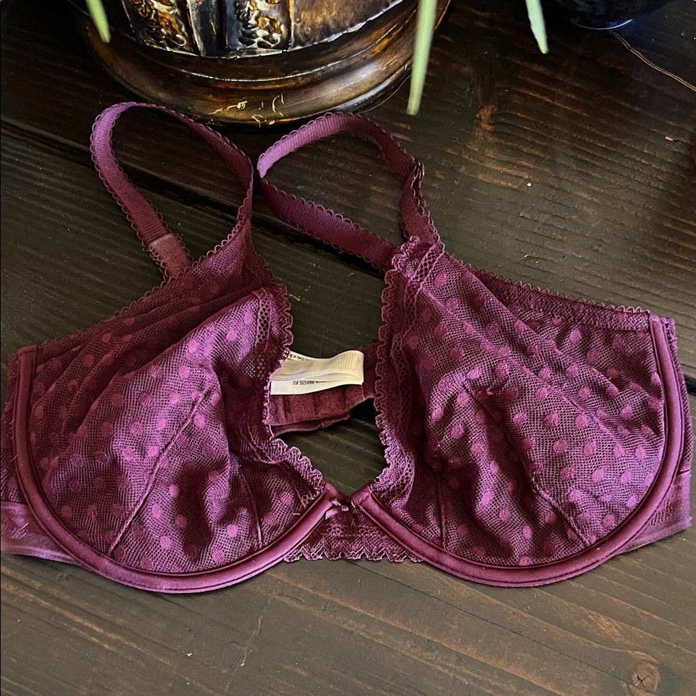 Victoria's Secret Plum Lace Underwire Bra